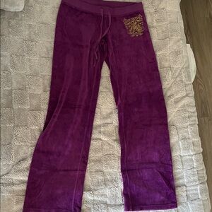 Juicy Couture Rich Purple Velour Pants